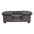 Battleship Tweed Deep Button Pet Sofa Bed